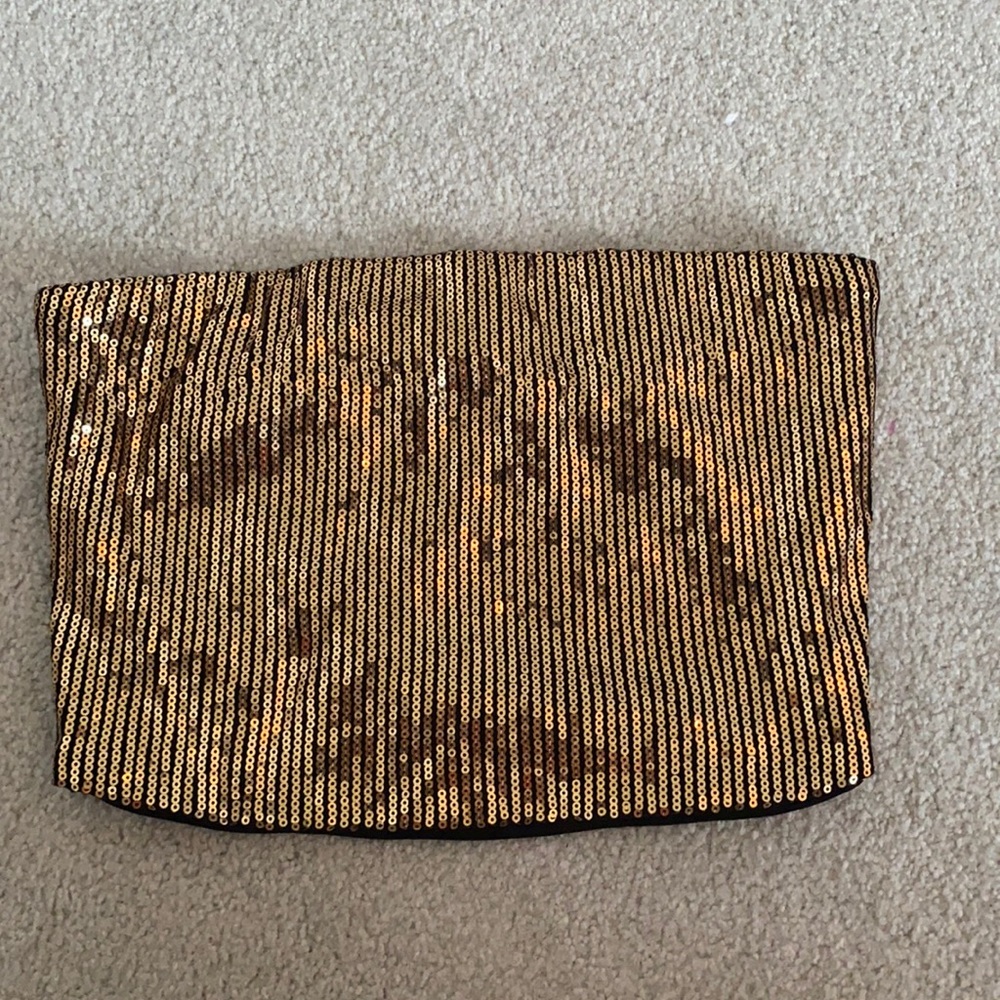 AKIRA gold sequence tube top
